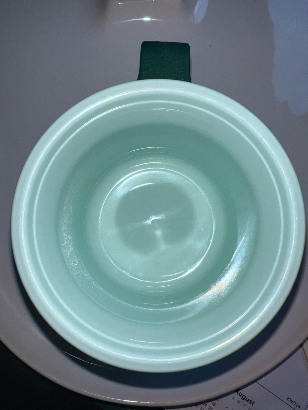 Vintage Aladdin Stanley Mint Green Travel Mug Lid and Box - Picture 10 of 10